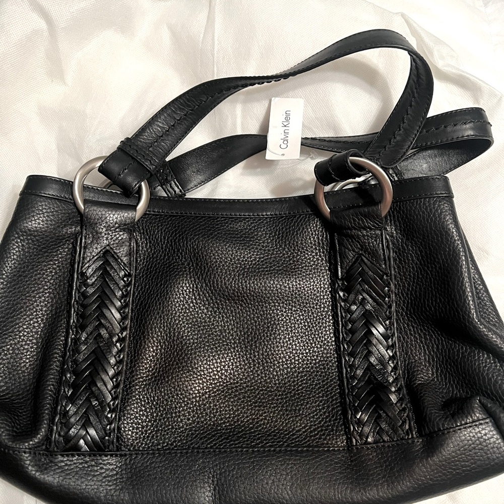 Calvin Klein black leather purse